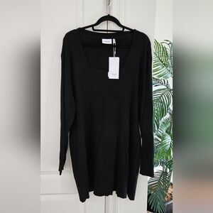 Nwt Fransa Black Long Sleeve Sweater/ Dress